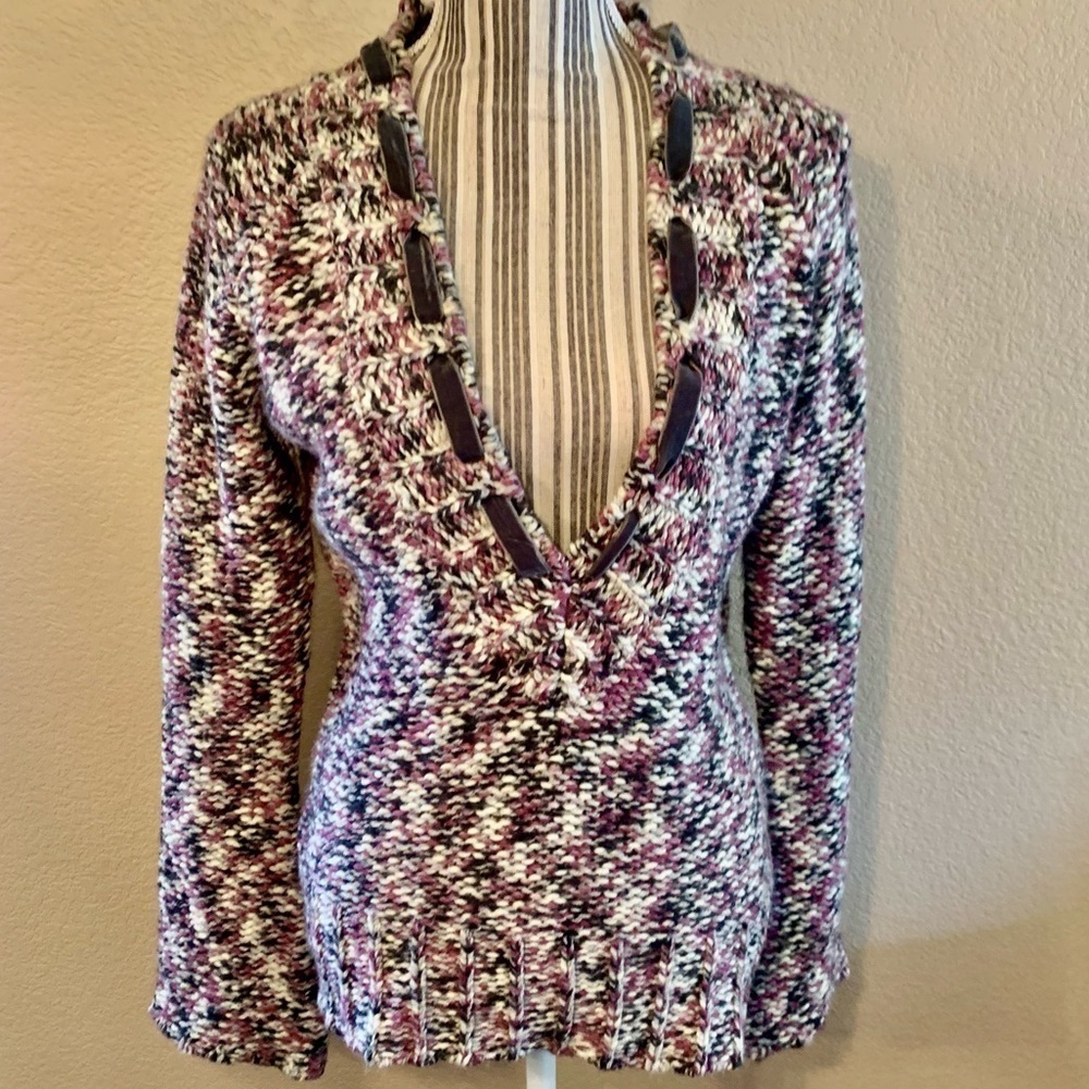 DKNY Multicolor V-Neck Sweater